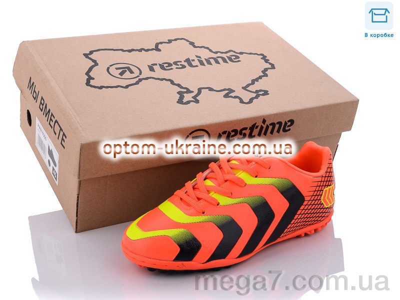Футбольная обувь, Restime оптом DD021211-1 r.orange-black-lemon